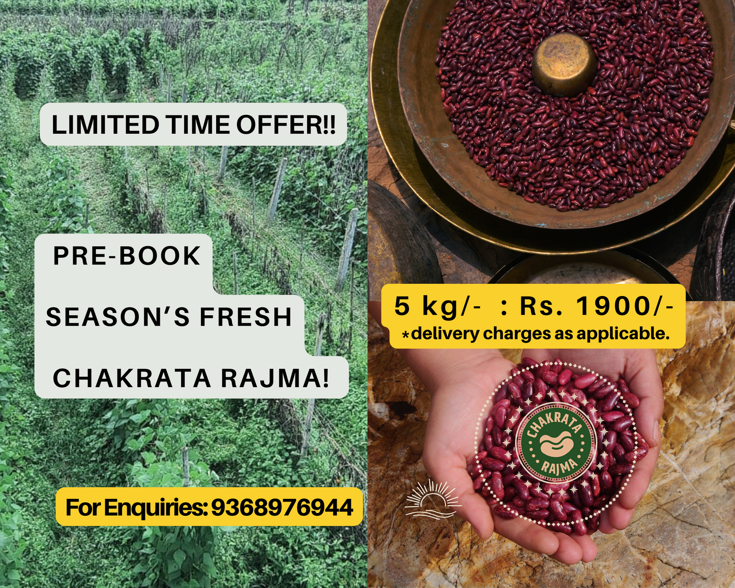 PRE-BOOK CHAKRATA RAJMA 5 kg SEASON'S FRESH (LIMITED STOCK)