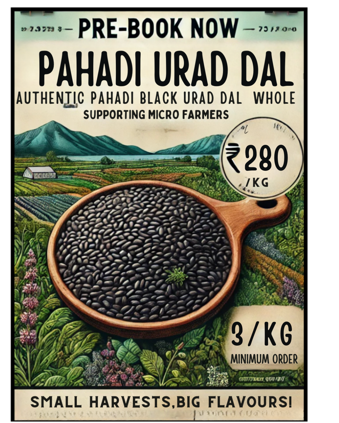 PRE-BOOK PAHADI URAD DAL WHOLE 3 kg